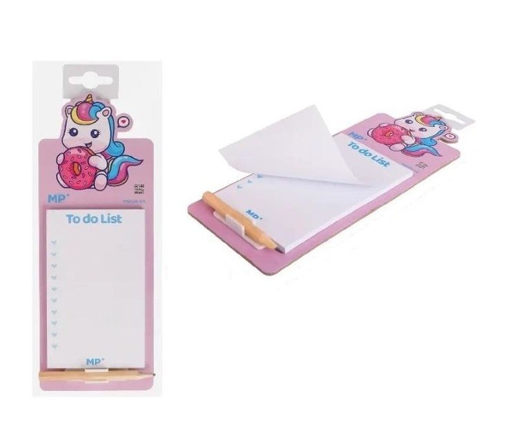 MP Main Paper, notes magnetyczny na lodówkę z ołówkiem, jednorożec, 1 szt.