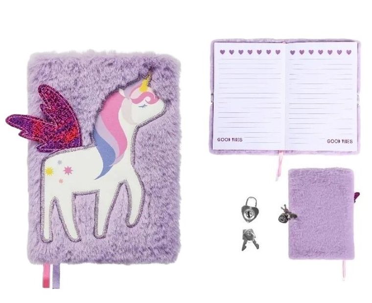 MP Main Paper, notes na kłódkę, pluszowy, jednorożec, 1 szt.