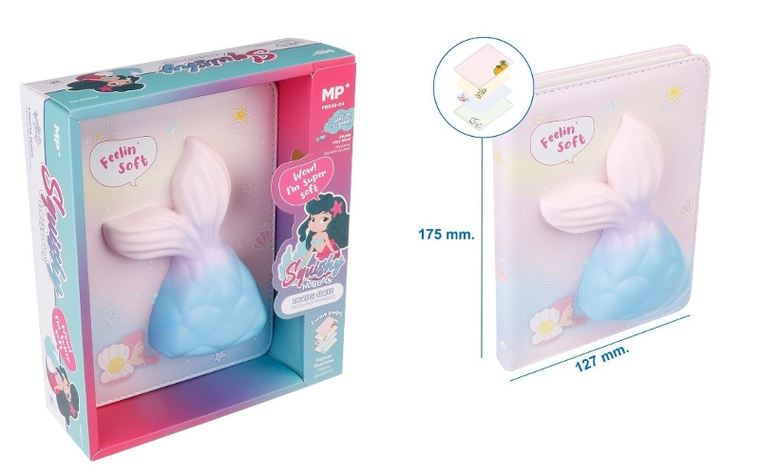 MP Main Paper, notes pamiętnik, squishy, ogon syreny, 1 szt.