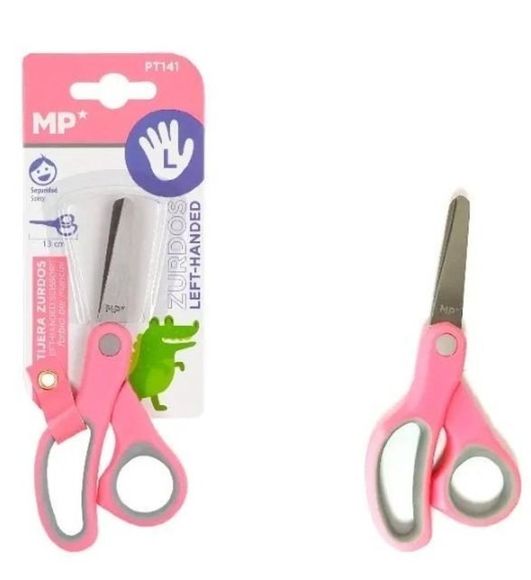 MP Main Paper, nożyczki szkolne dla leworęcznych, różowe, 13 cm