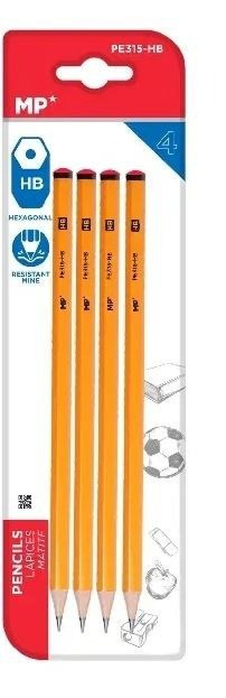 MP Main Paper, ołówek HB, 4 szt.