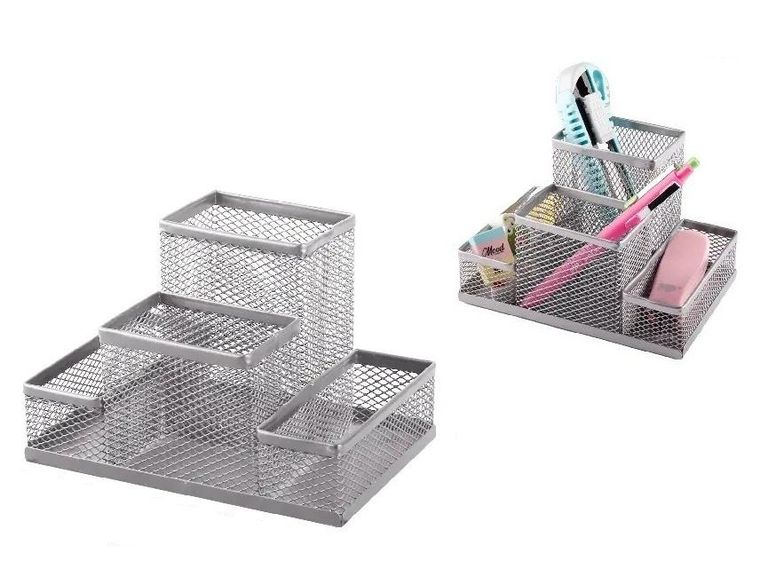 MP Main Paper, organizer na biurko, siatkowy, czarny, 15,5-10 cm