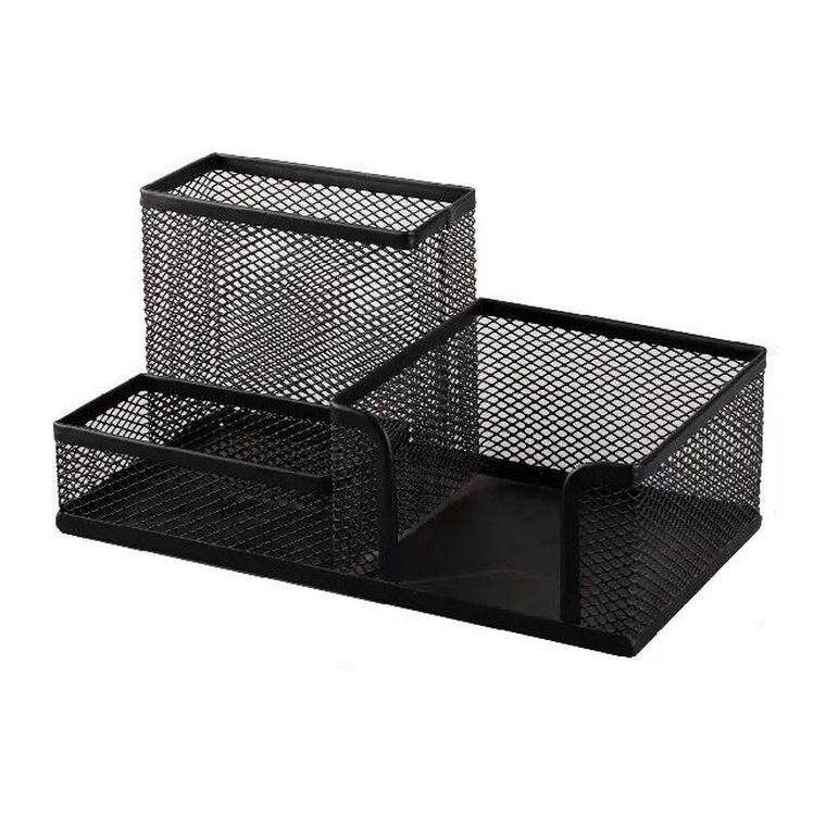 MP Main Paper, organizer na biurko, siatkowy metalowy, czarny