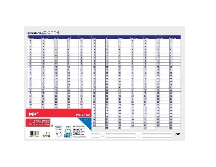 MP Main Paper, planer roczny, magnetyczny, A2