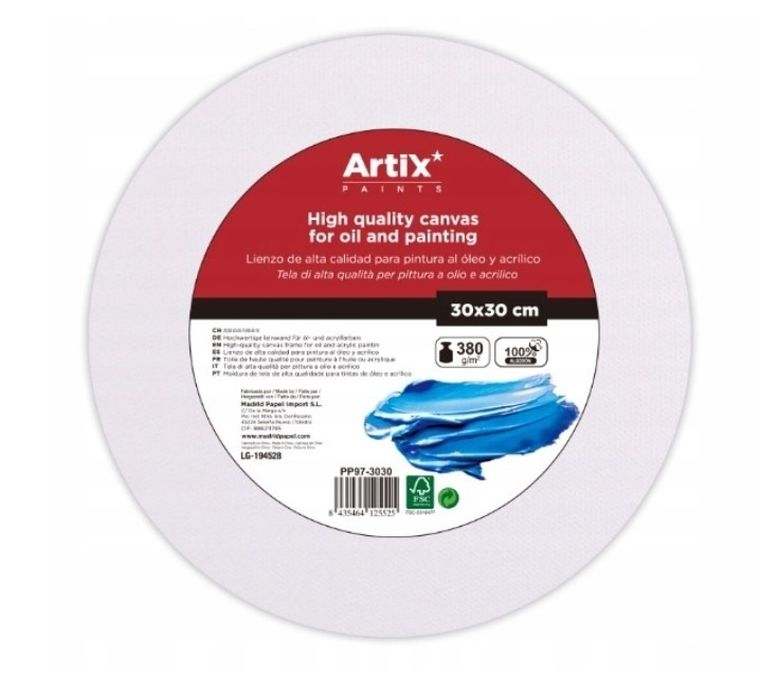 MP Main Paper, podobrazie, okrągłe, 380g/m2, 30-30 cm