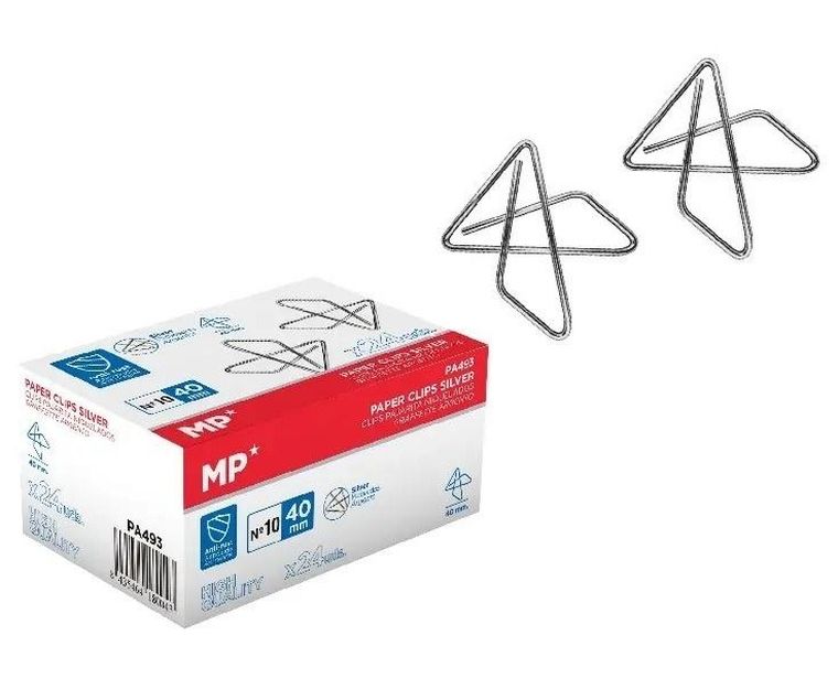 MP Main Paper, spinacze do papieru krzyżowe, Motyl, 40 mm, 24 szt.