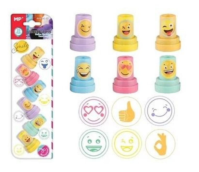 MP Main Paper, stempelki, uśmiech i łapki, 6 szt.
