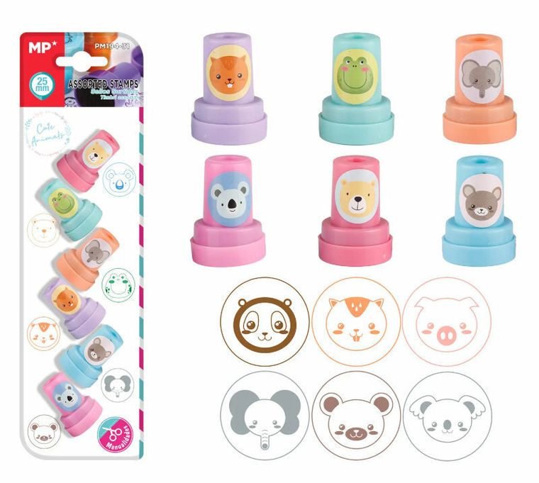 MP Main Paper, stempelki, zwierzęta, 6 szt.