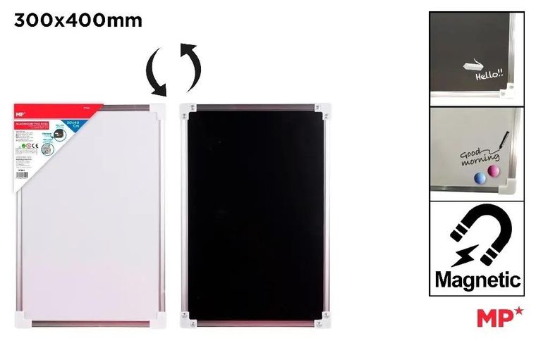 MP Main Paper, tablica dwustronna, magnetyczna, kredowa, 30-40 cm