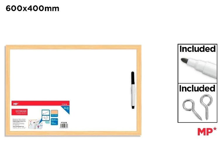 MP Main Paper, tablica z markerem, biała, 40-60 cm