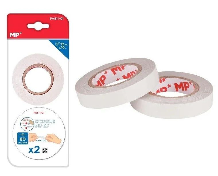 MP Main Paper, taśma dwustronna, 12 mm x 10m, 2 szt.