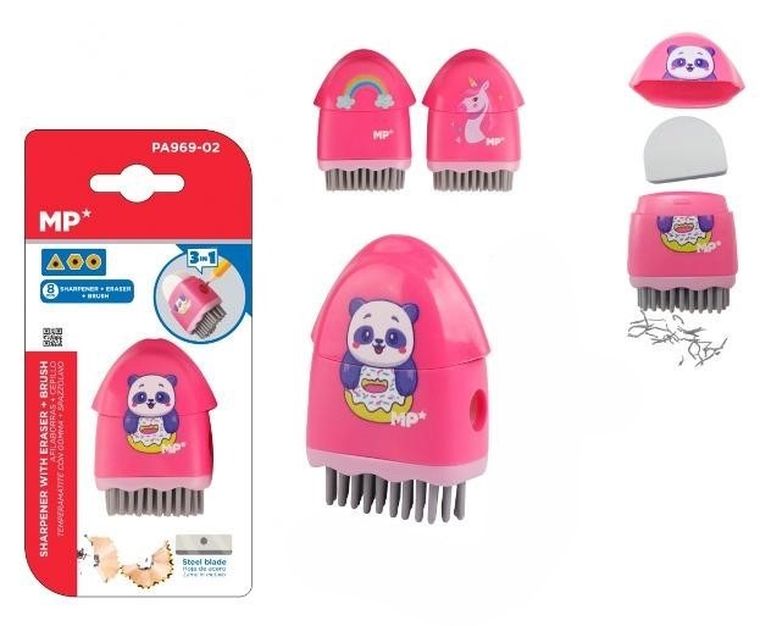 MP Main Paper, temperówka z gumką, panda