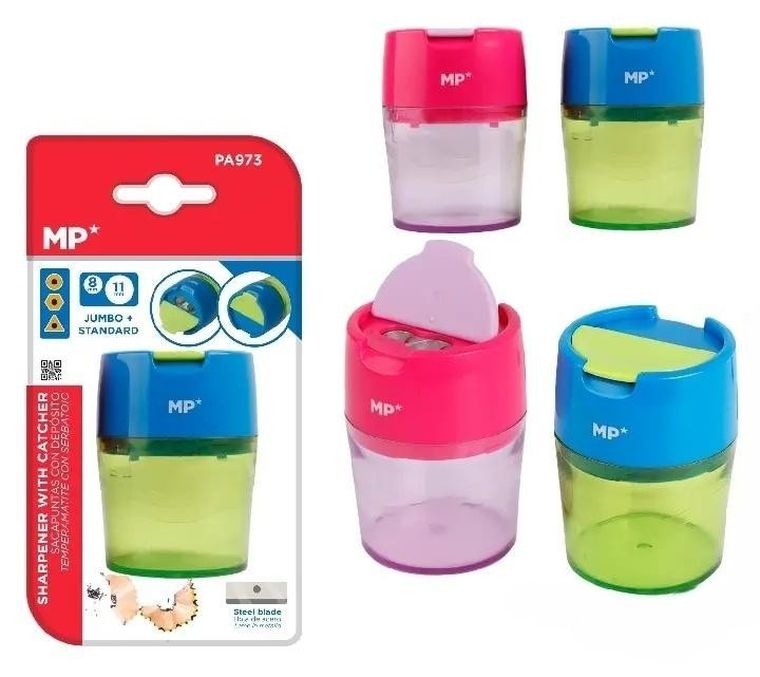 MP Main Paper, temperówka z pojemnikiem, podwójna, 1 szt.