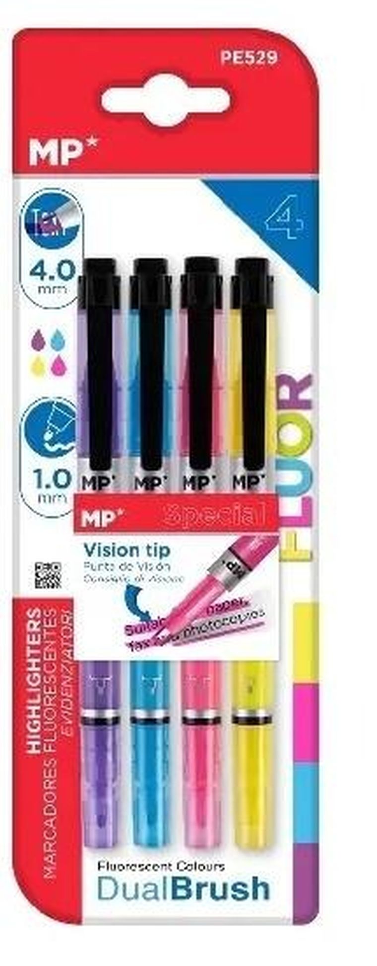 MP Main Paper, zakreślacz fluorescencyjny, Vision, 4 szt.