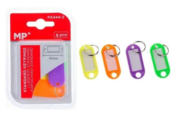 MP Main Paper, zawieszki do kluczy, kolorowe, 6 szt.