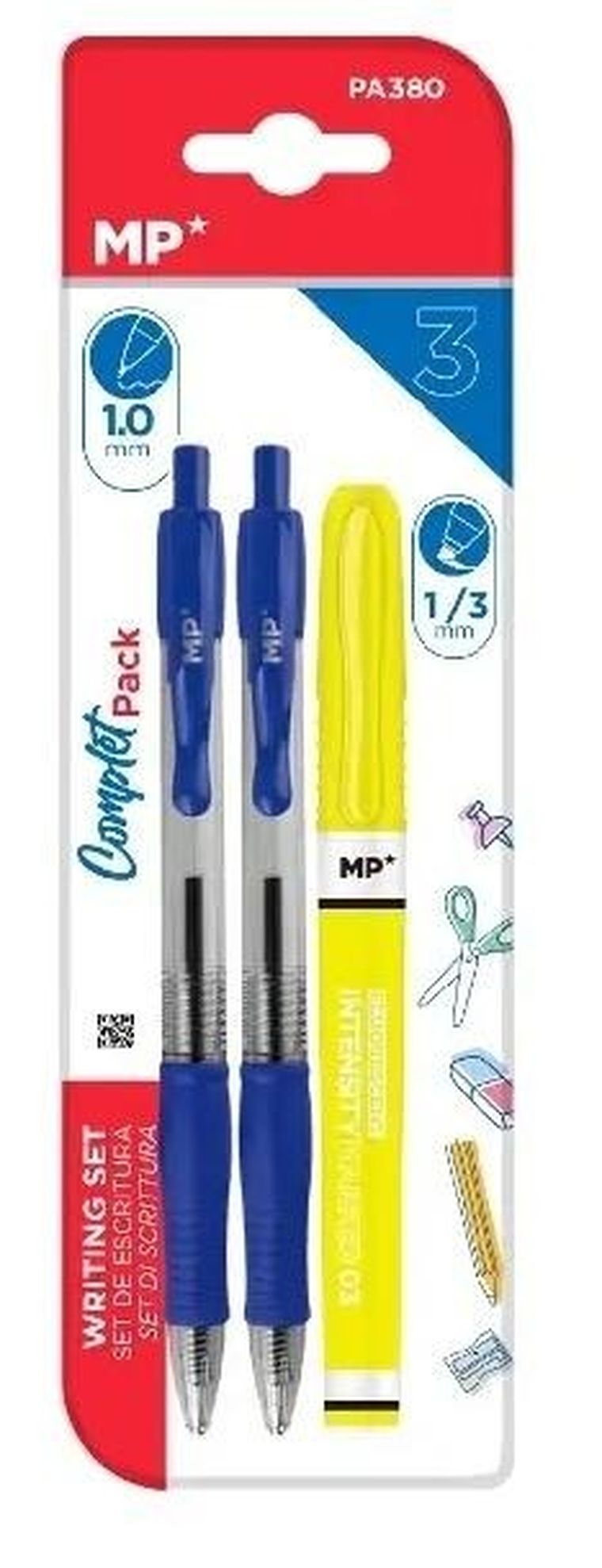 MP Main Paper, zestaw biurowy do pisania, 3 szt.