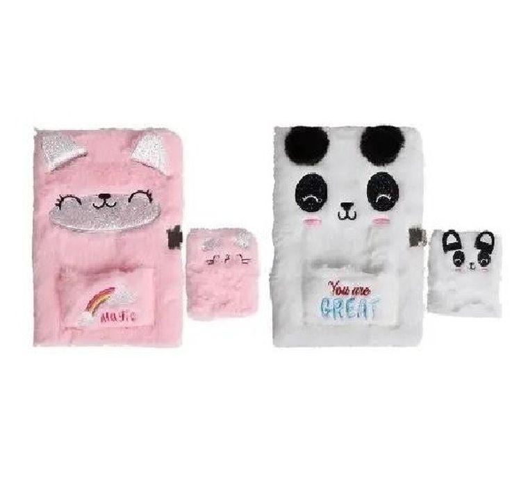 MP Main Paper, zestaw notesów na kłódkę A5 i A7, pluszowe, 1 szt.