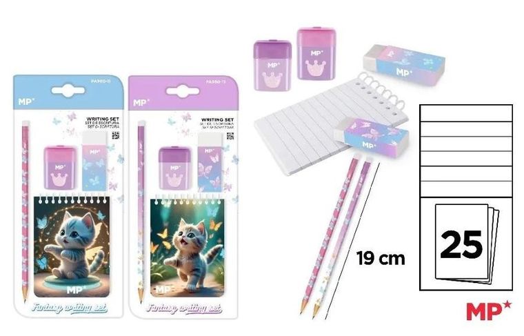 MP Main Paper, zestaw piśmienniczy, kotki