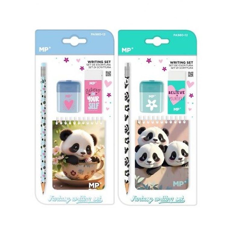 MP Main Paper, zestaw piśmienniczy, Pandy, 4 Elementy