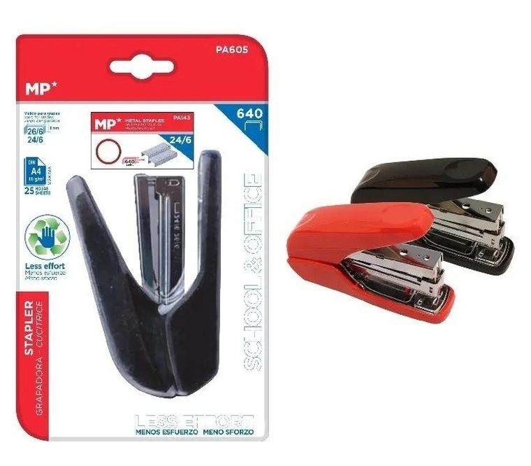 MP Main Paper, zszywacz ze zszywkami, duży, 60% mniej wysiłku, 24/6, 1 szt.