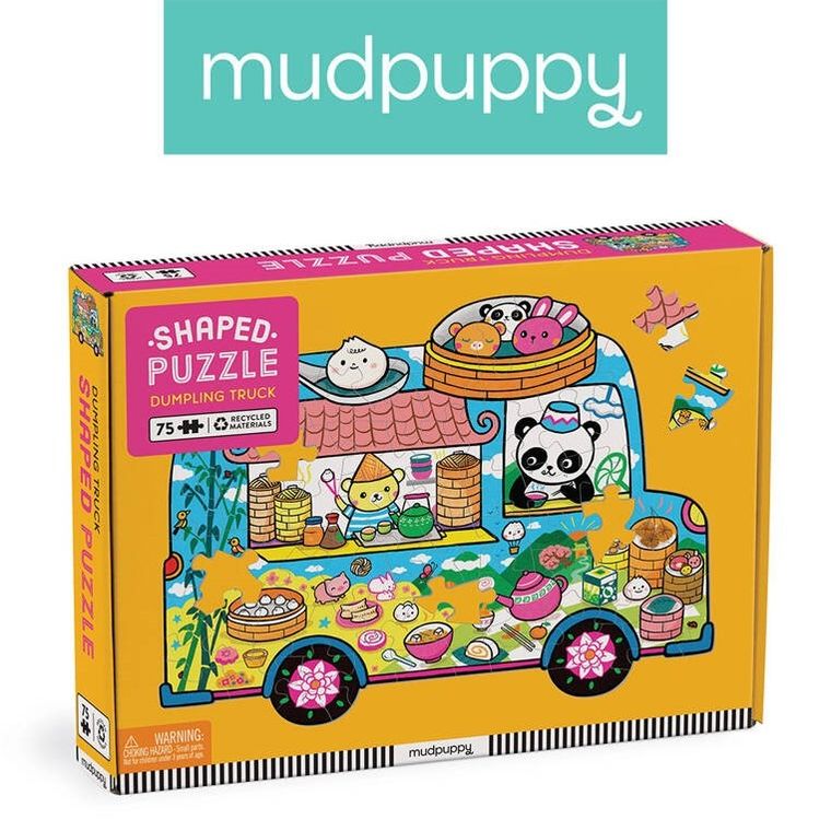 Mudpuppy, Food Truck, puzzle konturowe, 75 elementów
