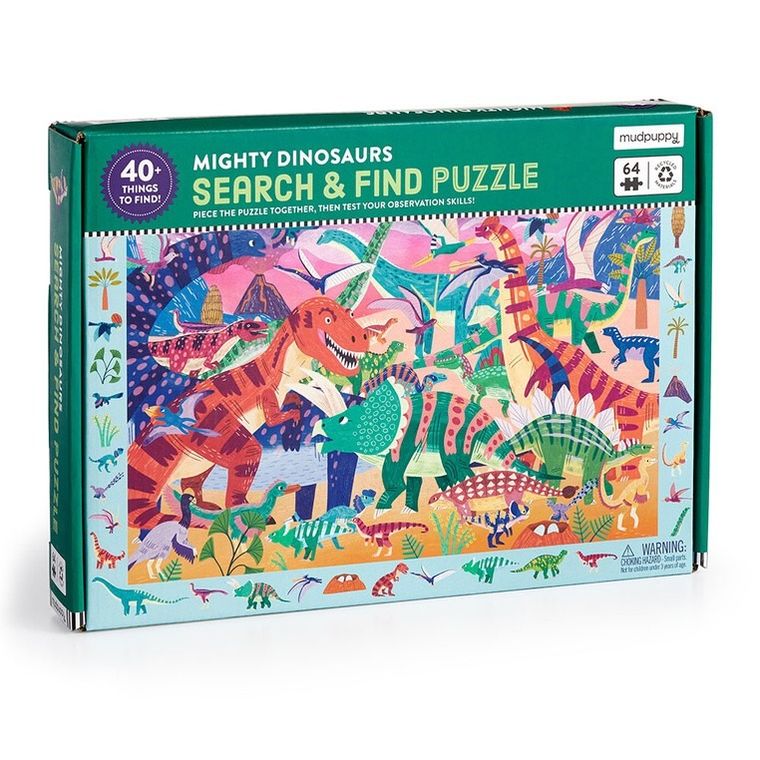 Mudpuppy, Potężne dinozaury, puzzle obserwacyjne, 64 elementy