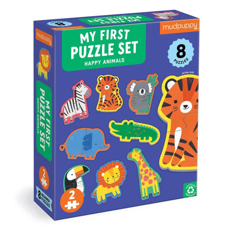 Mudpuppy, Szczęśliwe zwierzątka, Pierwsze puzzle, 8 elementów