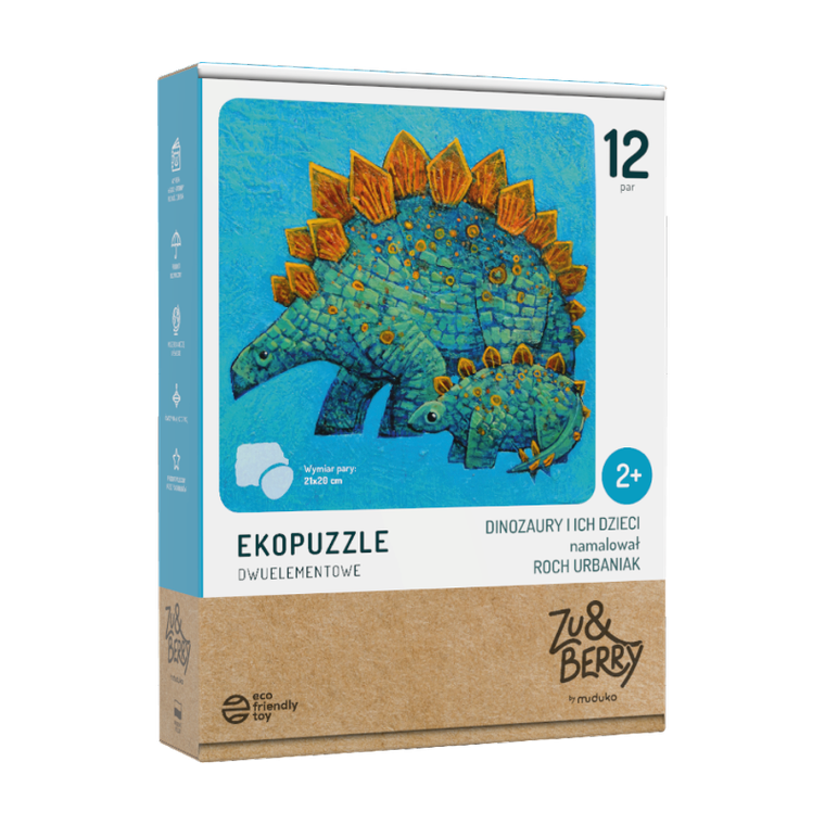 Muduko, Dinozaury i ich dzieci, puzzle dwuelementowe