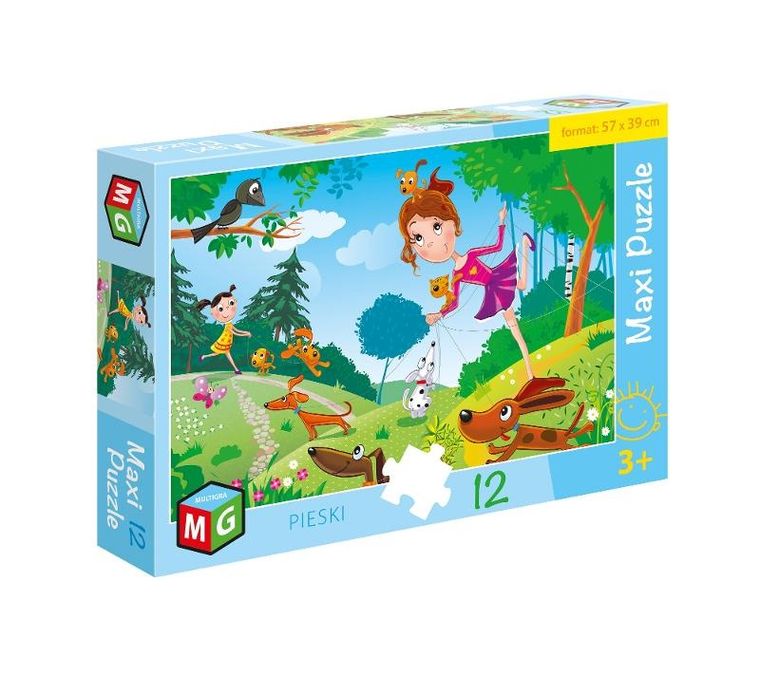 Multigra, Pieski, puzzle maxi, 12 elementów