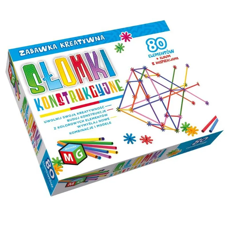 Multigra, słomki konstrukcyjne, 80 elementów