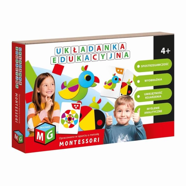Multigra, Układanka edukacyjna montessori, papuga