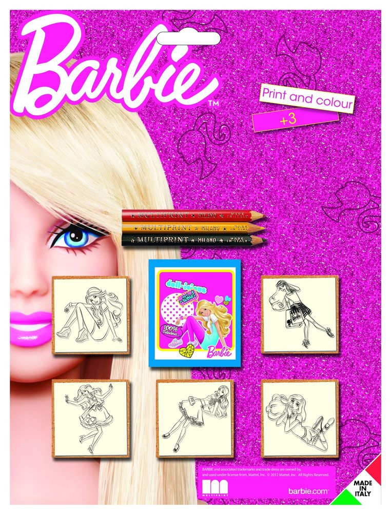 Multiprint, Barbie, pieczątki, 5 szt.