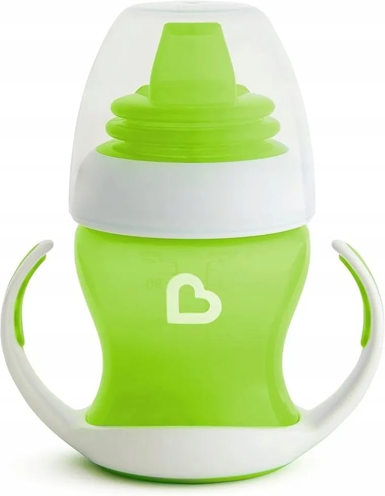 Munchkin, kubek z miękkim ustnikiem i uchwytami, zielony, 118 ml