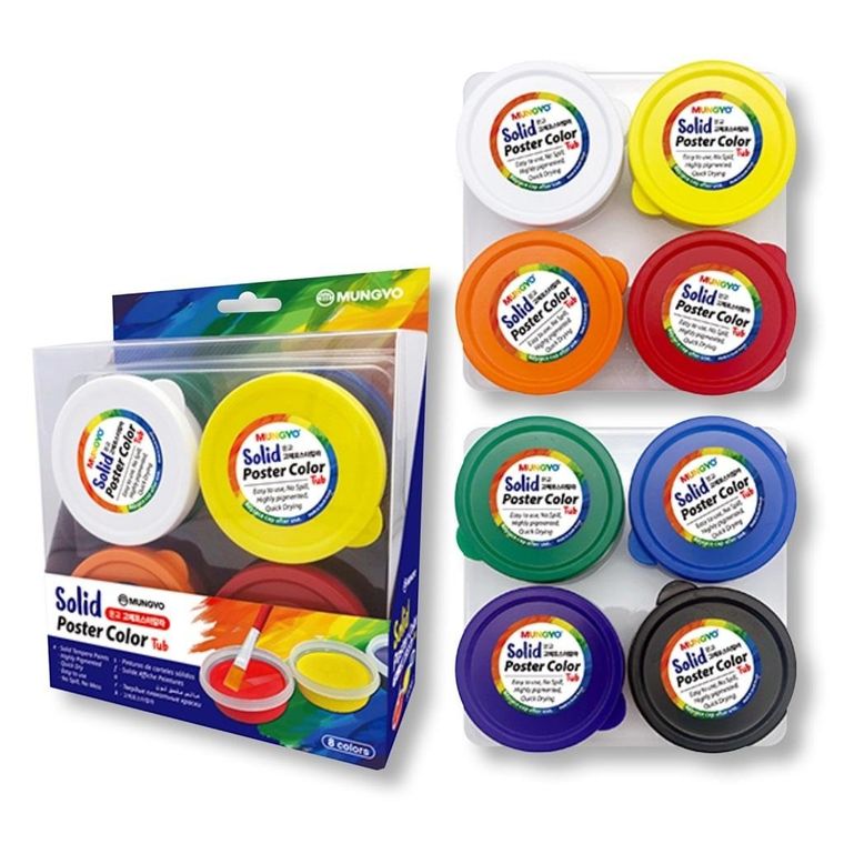 Mungyo, farby plakatowe, 8 kolorów