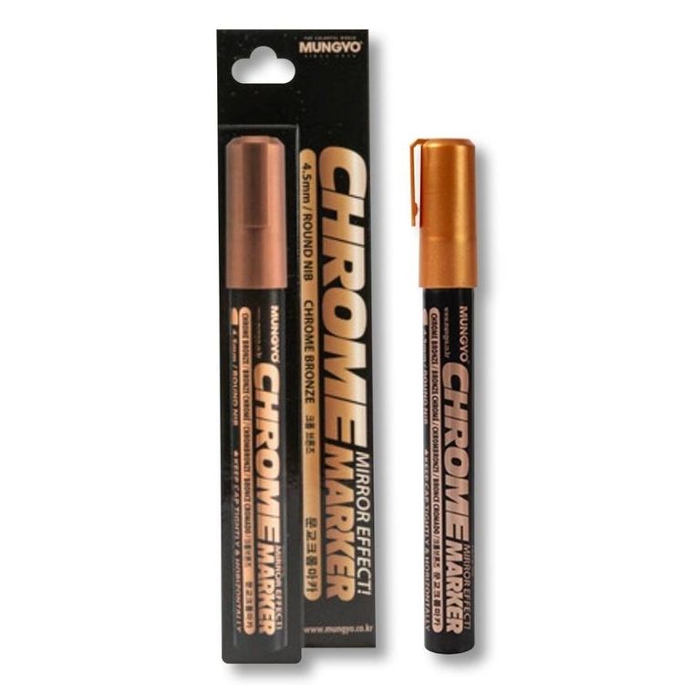 Mungyo, marker chromowy, brązowy, 4,5 mm