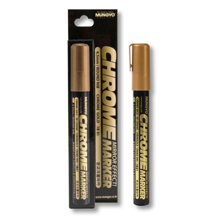 Mungyo, marker chromowy, złoty, 4,5 mm