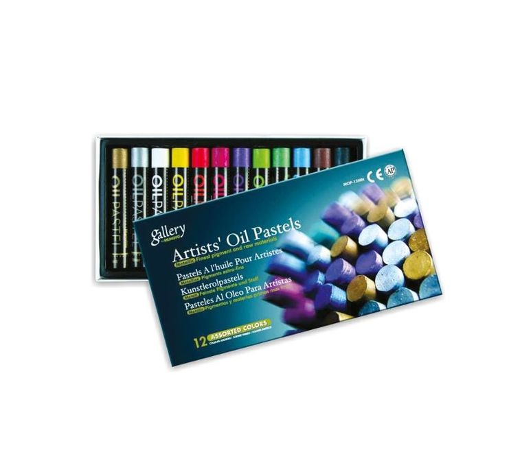 Mungyo, pastele olejne, metaliczne, 12 kolorów