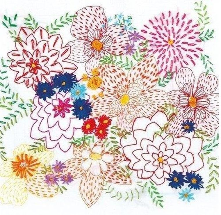 Museums & Galleries, karnet kwadrat z kopertą, Bright Bouquet