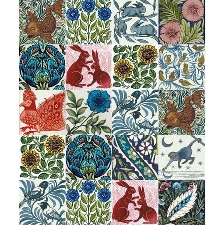 Museums & Galleries, karnet z kopertą, Arts and Crafts tile designs, 17-14 cm