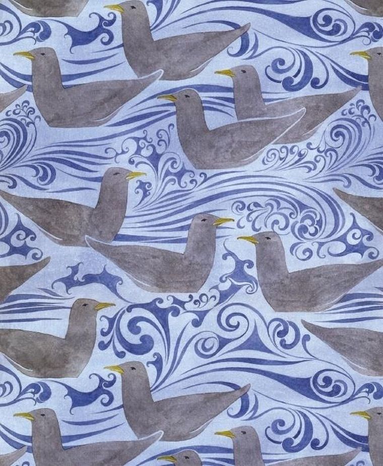 Museums & Galleries, karnet z kopertą, Seagulls, 17-14 cm