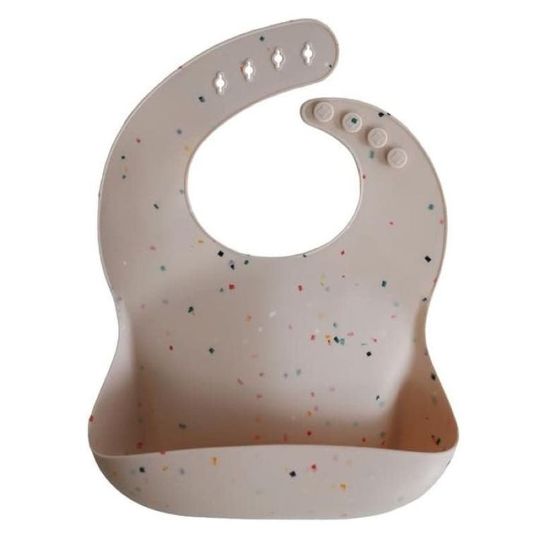 Mushie, śliniak silikonowy, Vanille Confetti