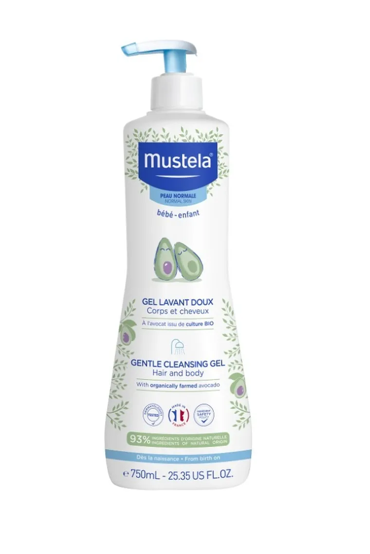 Mustela, delikatny żel do mycia, 750 ml