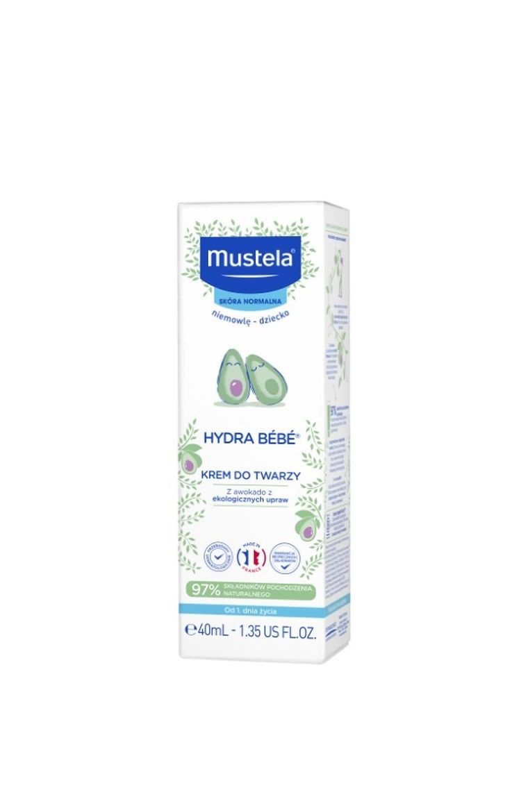Mustela, Hydra Bébé, krem do twarzy, 40 ml