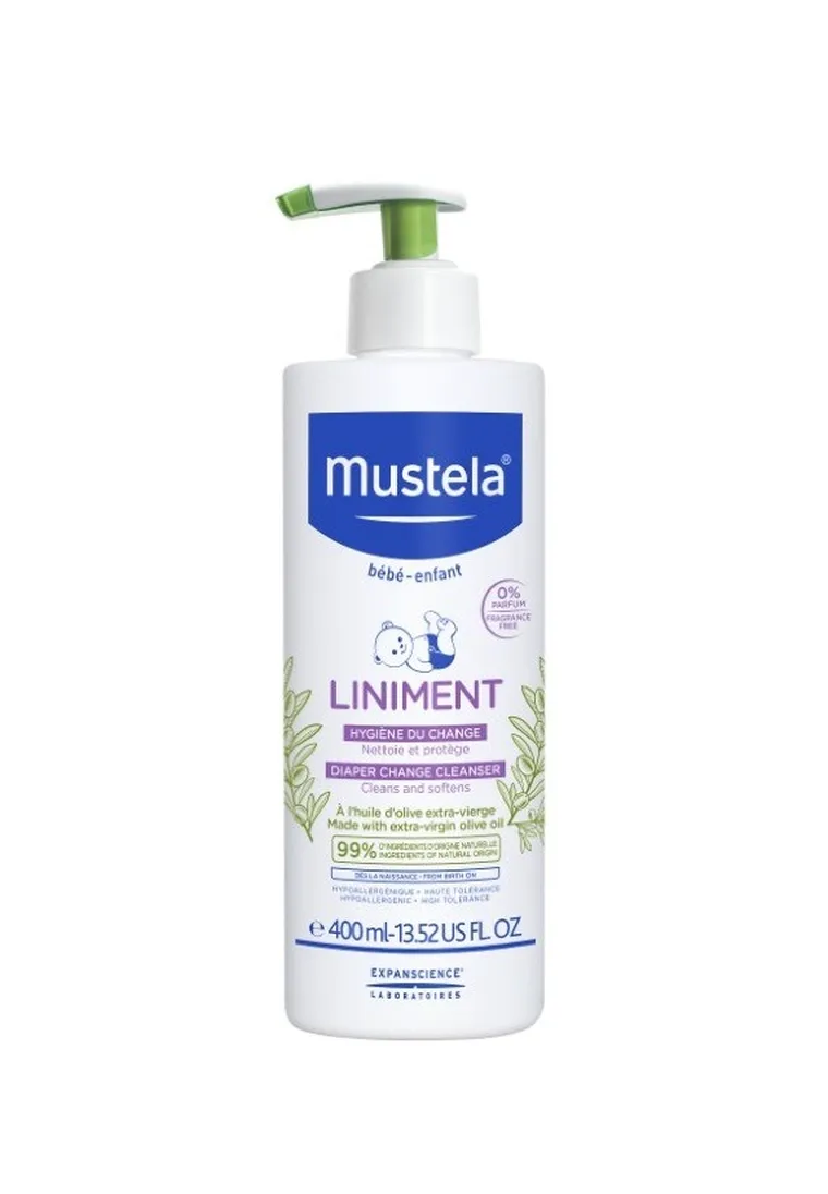 Mustela, Liniment, emulsja do oczyszczania okolic pieluszkowych, 400 ml