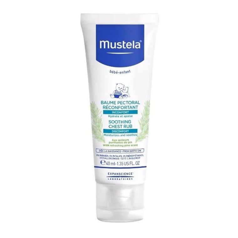Mustela, Soothing Chest Rub, kojący balsam do nacierania klatki piersiowej, 40 ml