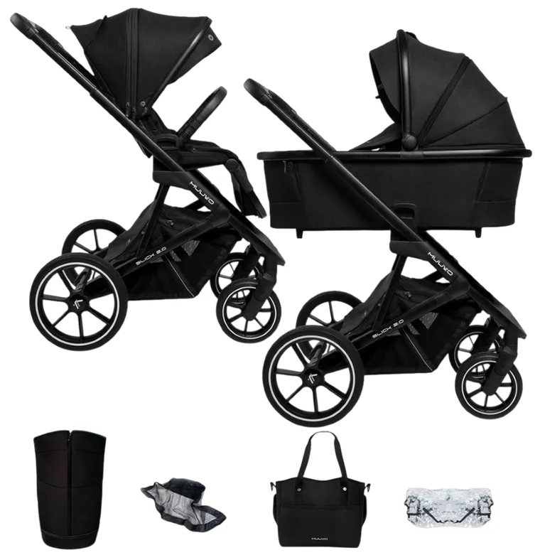 Muuvo, Slick 2.0, wózek wielofunkcyjny, 2w1, Classic Black