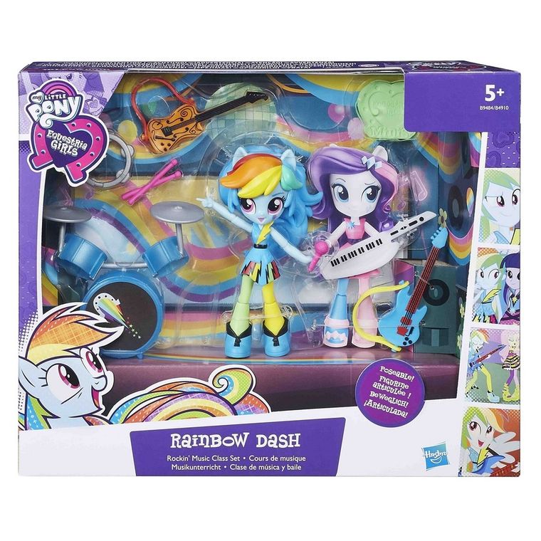 My Little Pony, Equestria Girls, Rainbow Dash, zestaw z mini lalką