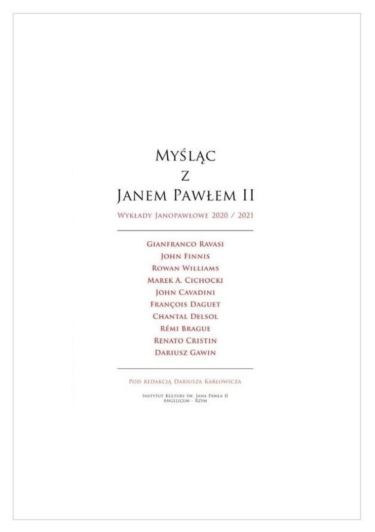 Myśląc z Janem Pawłem II. Wykłady Janopawłowe 2020/2021