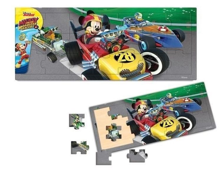 Myszka Miki, puzzle na drewnianej tabliczce, 21 elementów