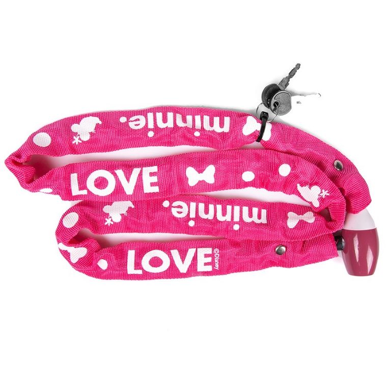 Myszka Minnie, blokada rowerowa, łańcuchowa